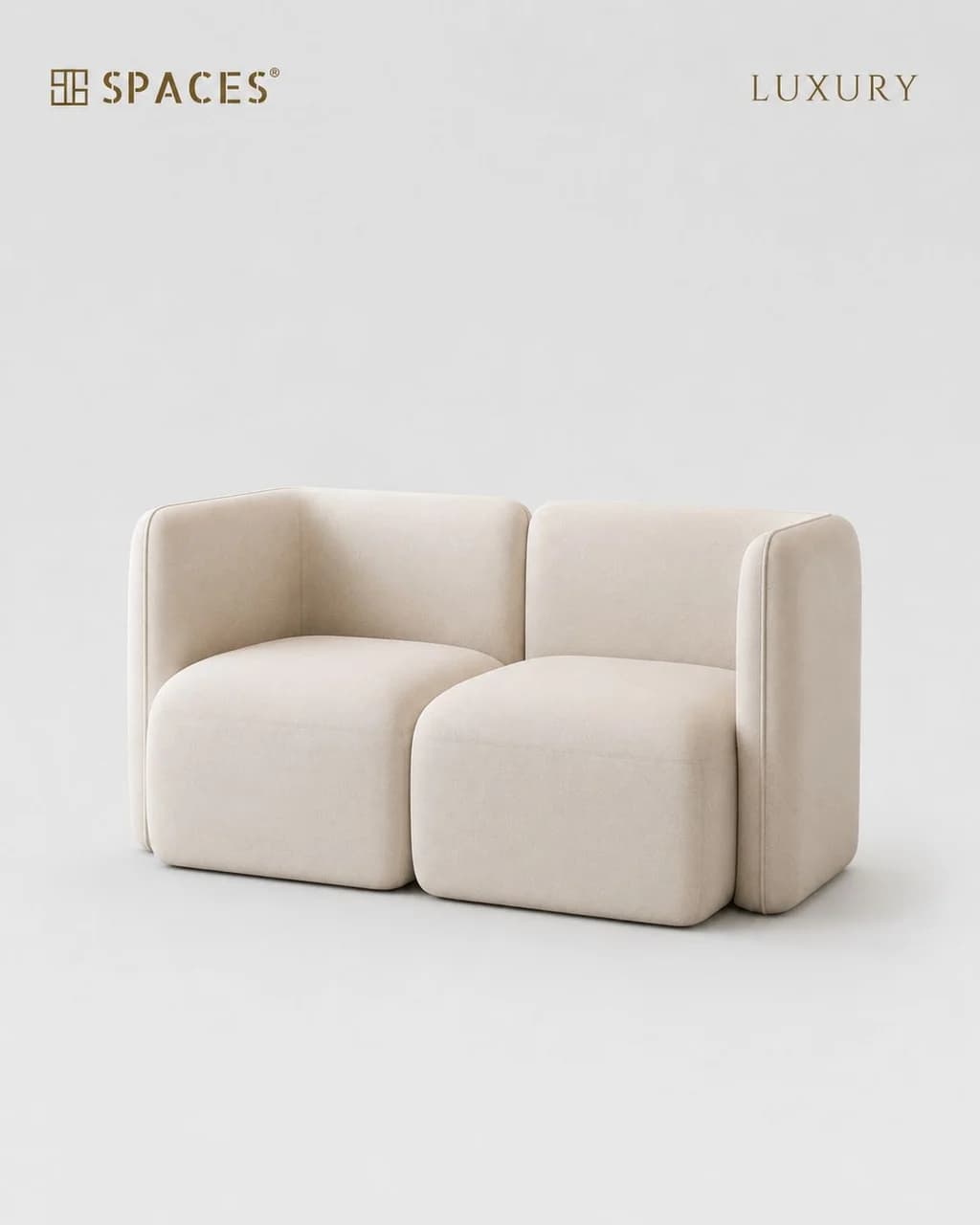 Ivory Super Soft Luxury Sofa (Double)