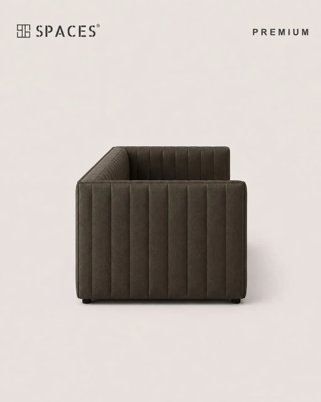Dark Brown Leather Premium Sofa (Triple)