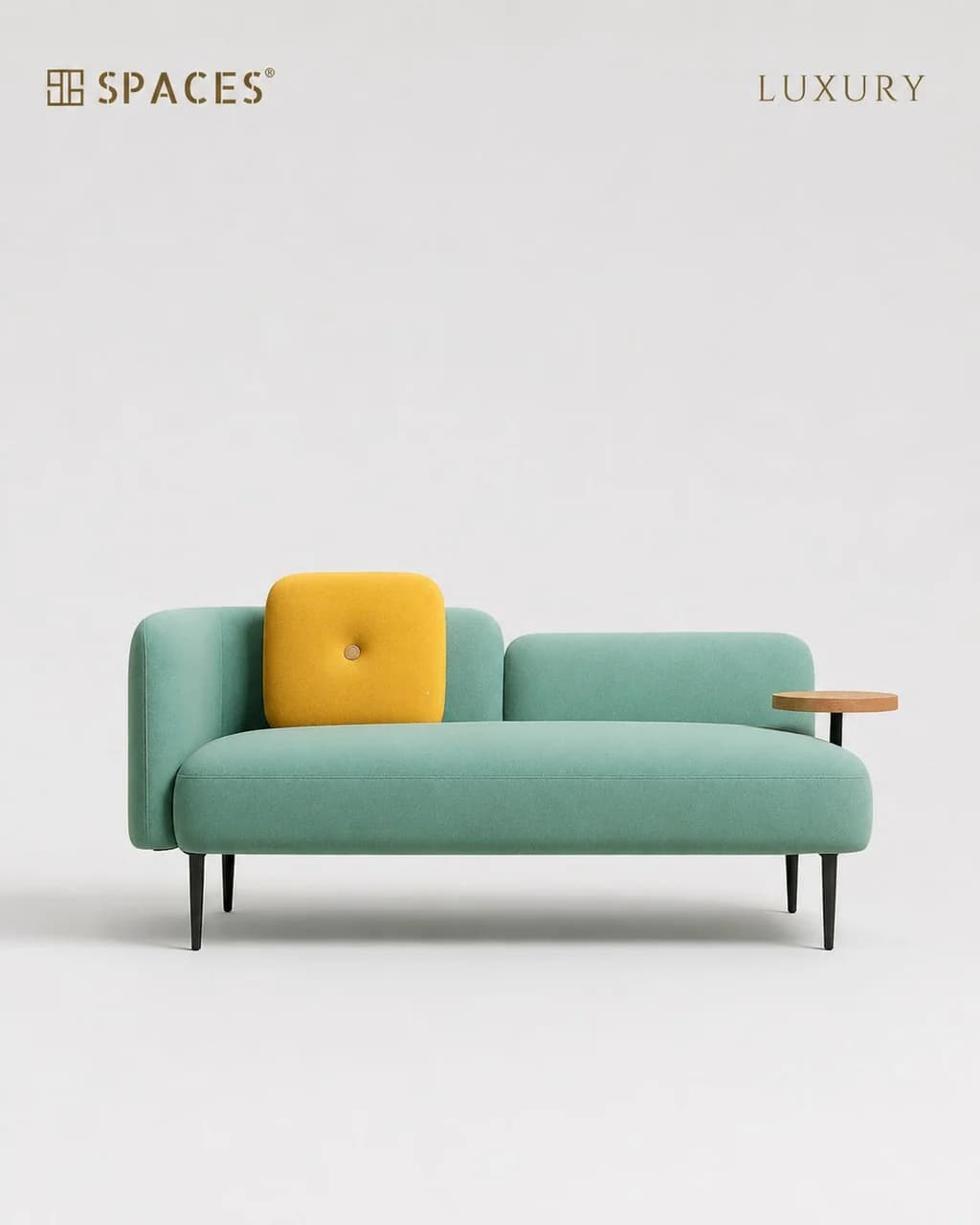 Mint Green Two-Seater Luxury Sofa