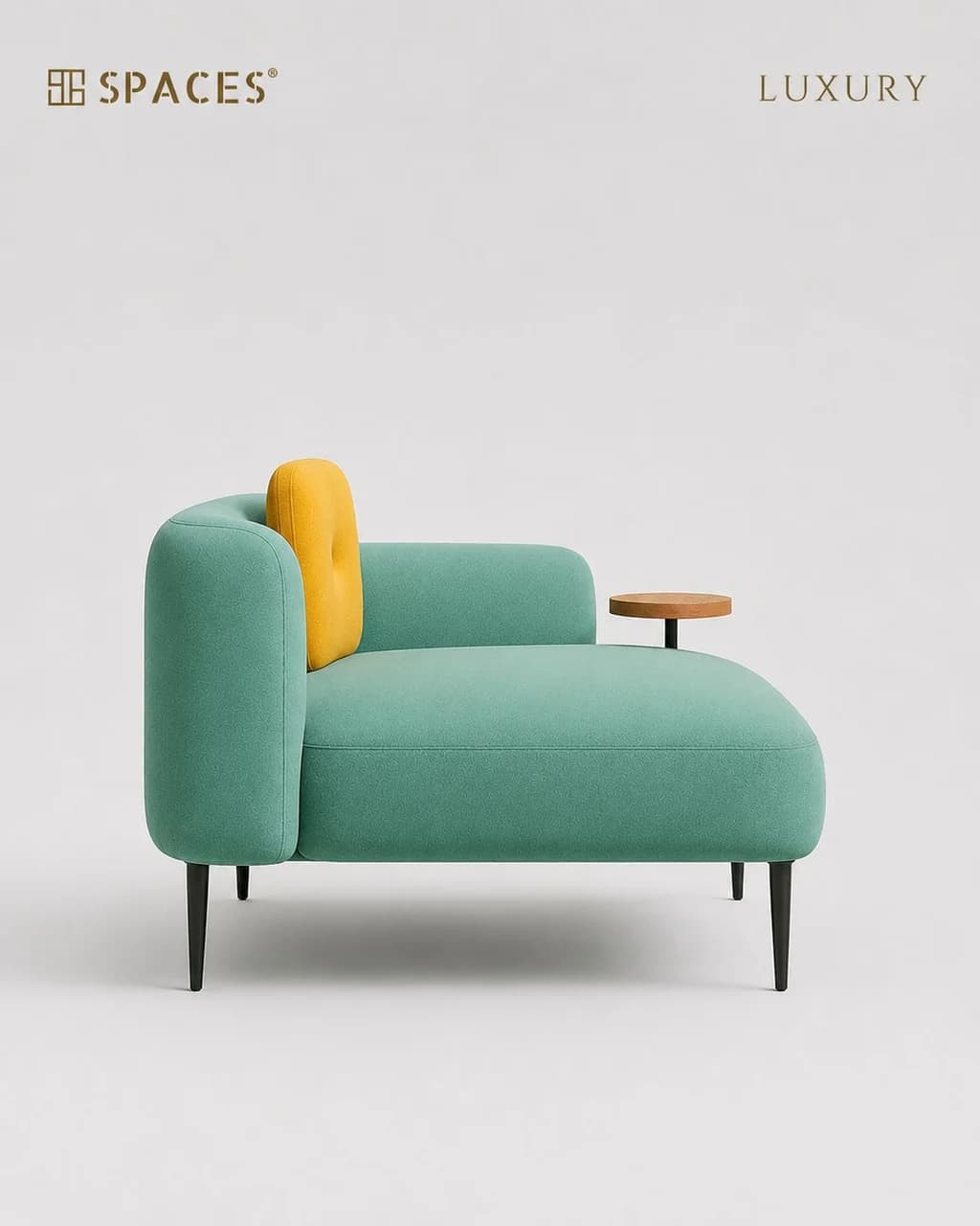 Mint Green Two-Seater Luxury Sofa