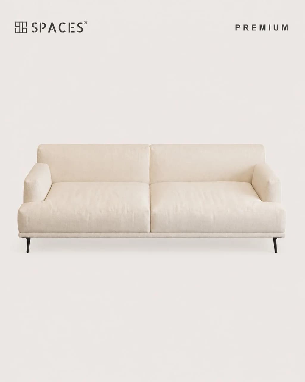 Ivory Two-Seater Premium Sofa