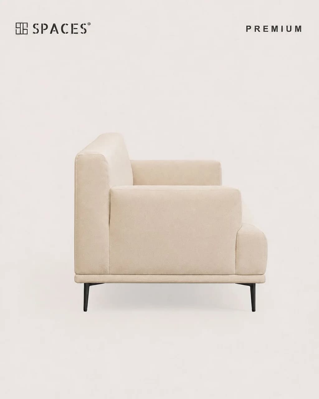 Ivory Two-Seater Premium Sofa