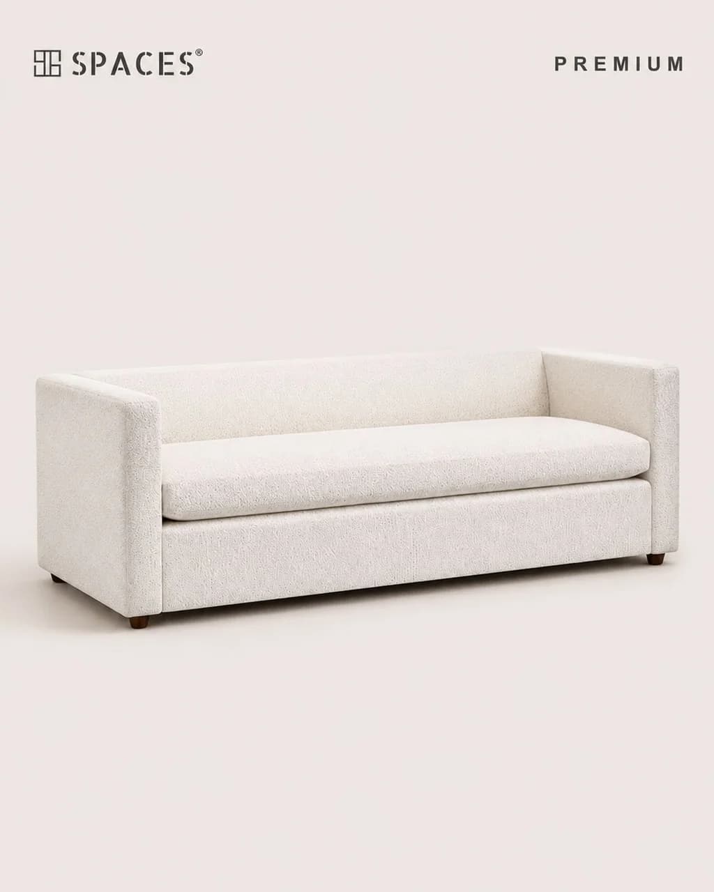 Ivory Three-Seater Premium Sofa