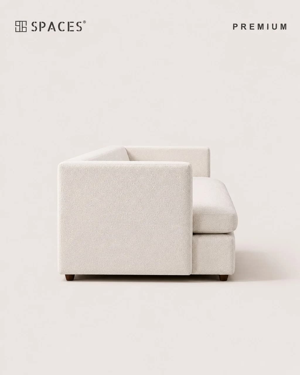 Ivory Three-Seater Premium Sofa