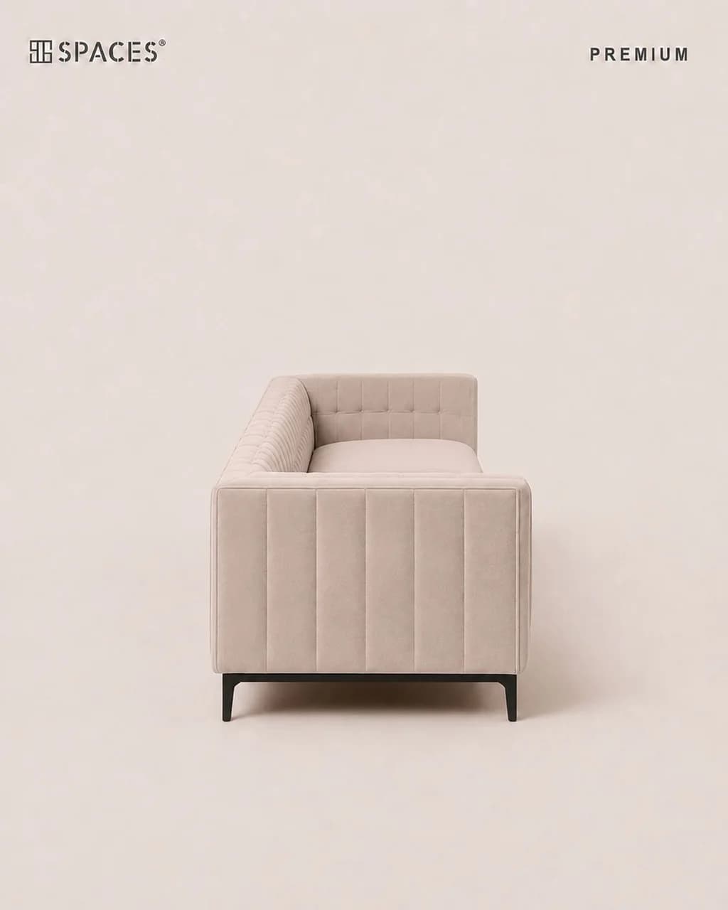 Light Beige Two-Seater Premium Sofa