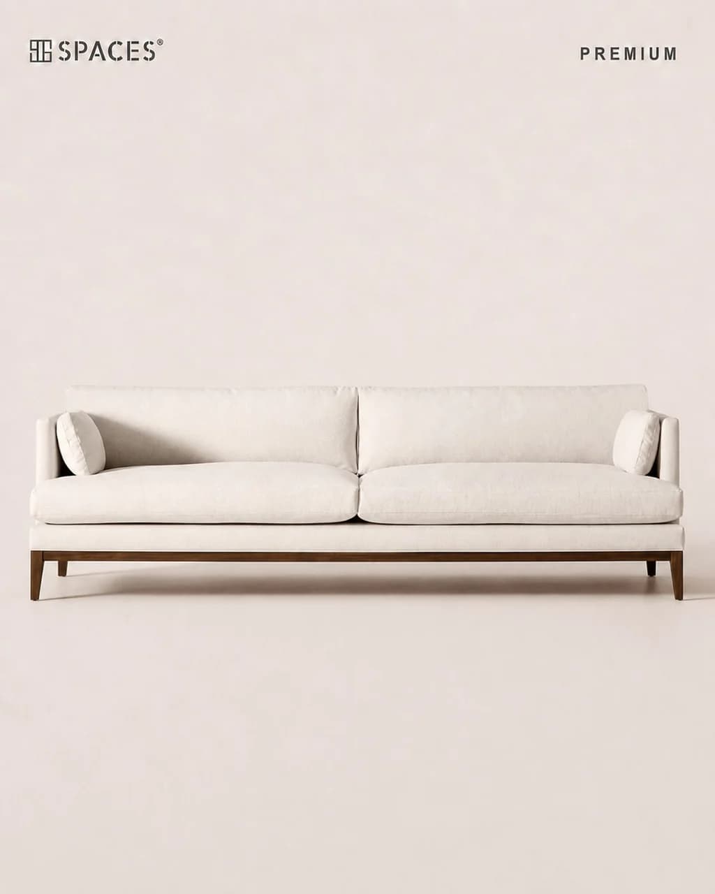 Ivory Two-Seater Premium Sofa