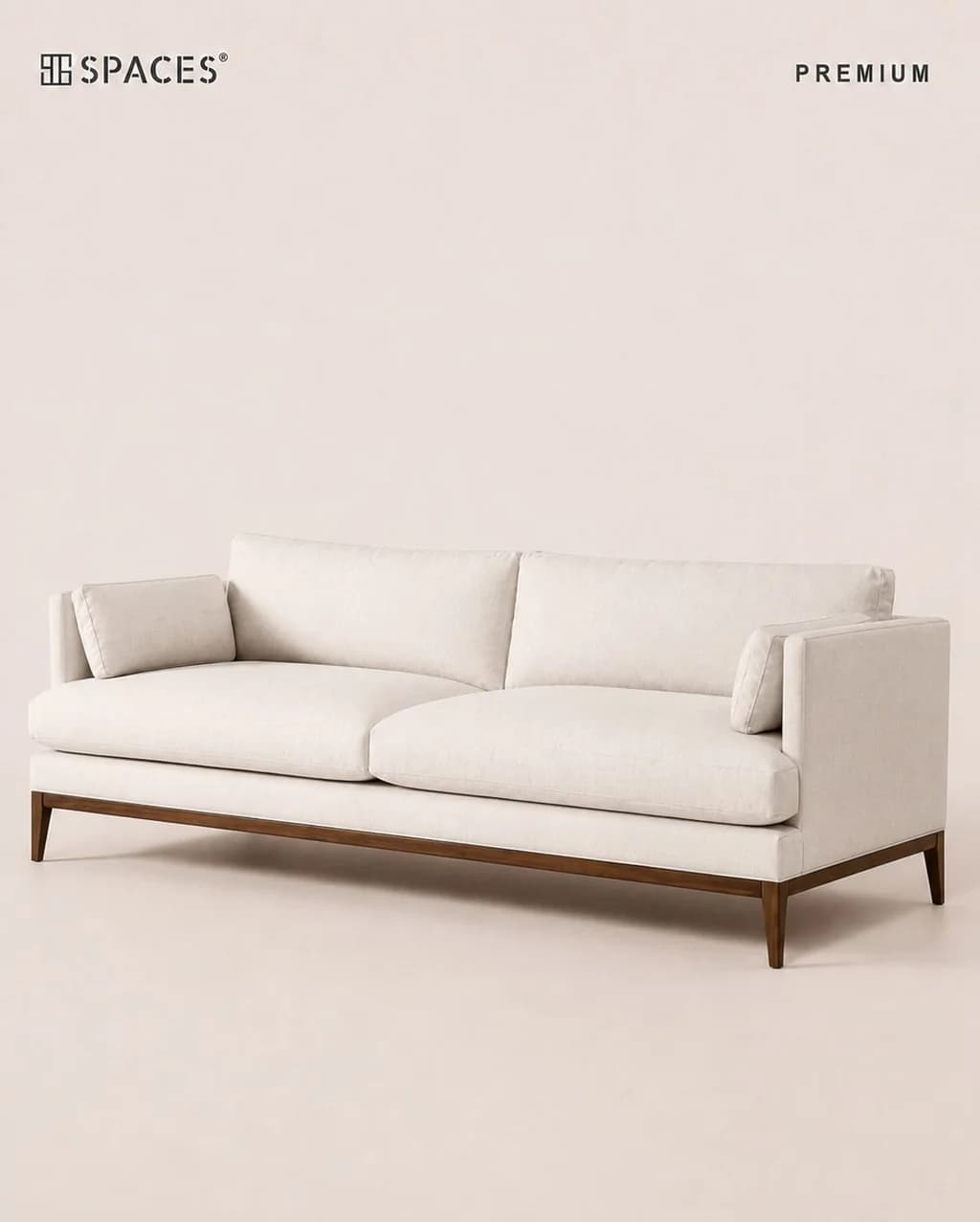 Ivory Two-Seater Premium Sofa