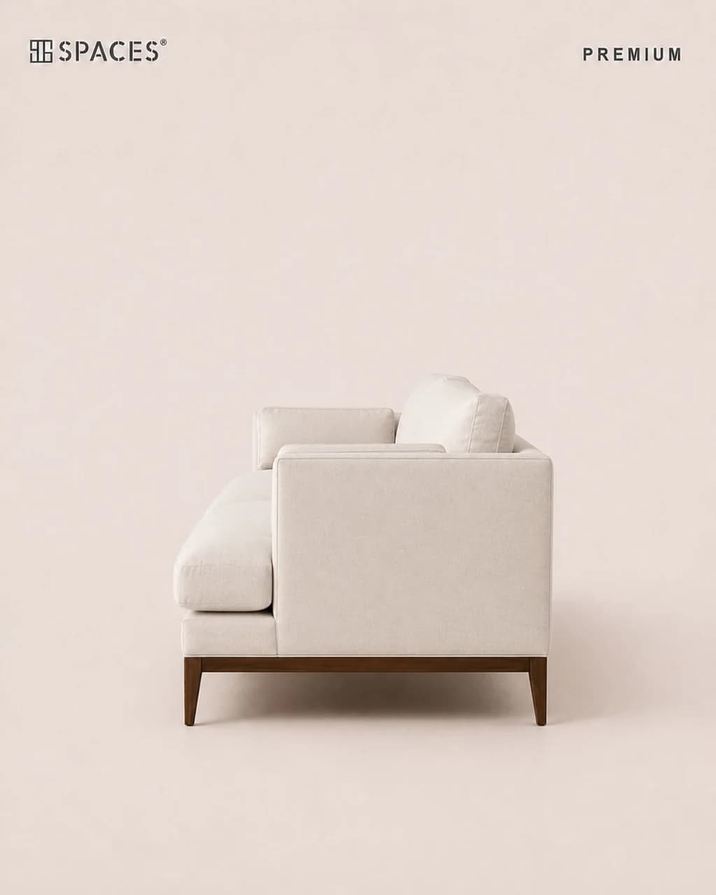 Ivory Two-Seater Premium Sofa