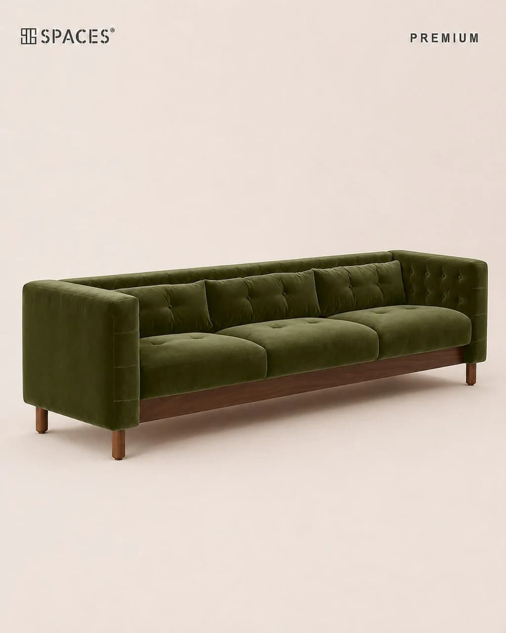 Olive Three-Seater Premium Sofa