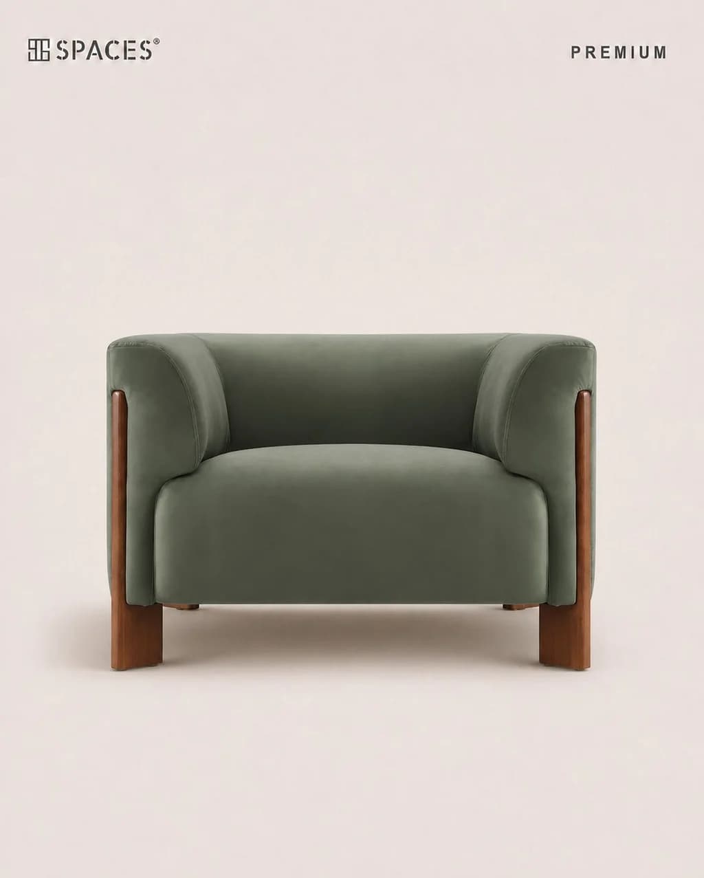 Sage Green Single-Seater Premium Sofa