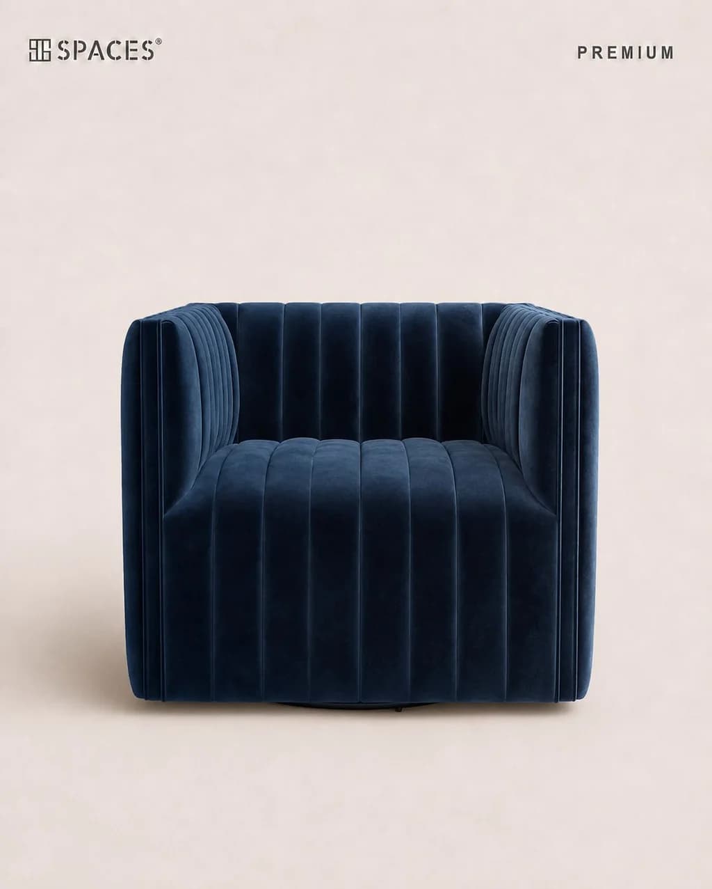 Navy Single-Seater Premium Sofa