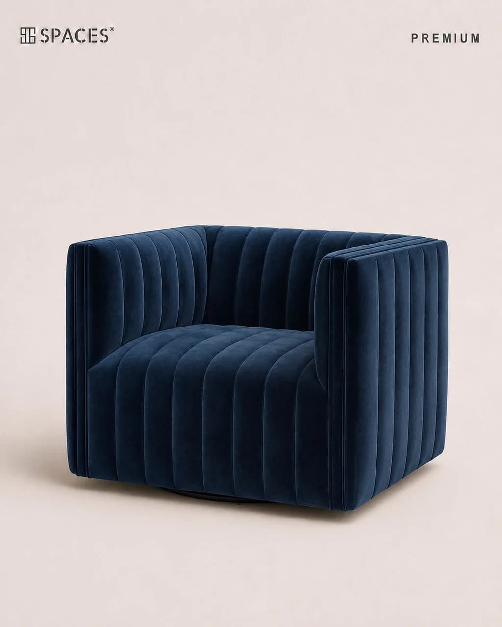 Navy Single-Seater Premium Sofa