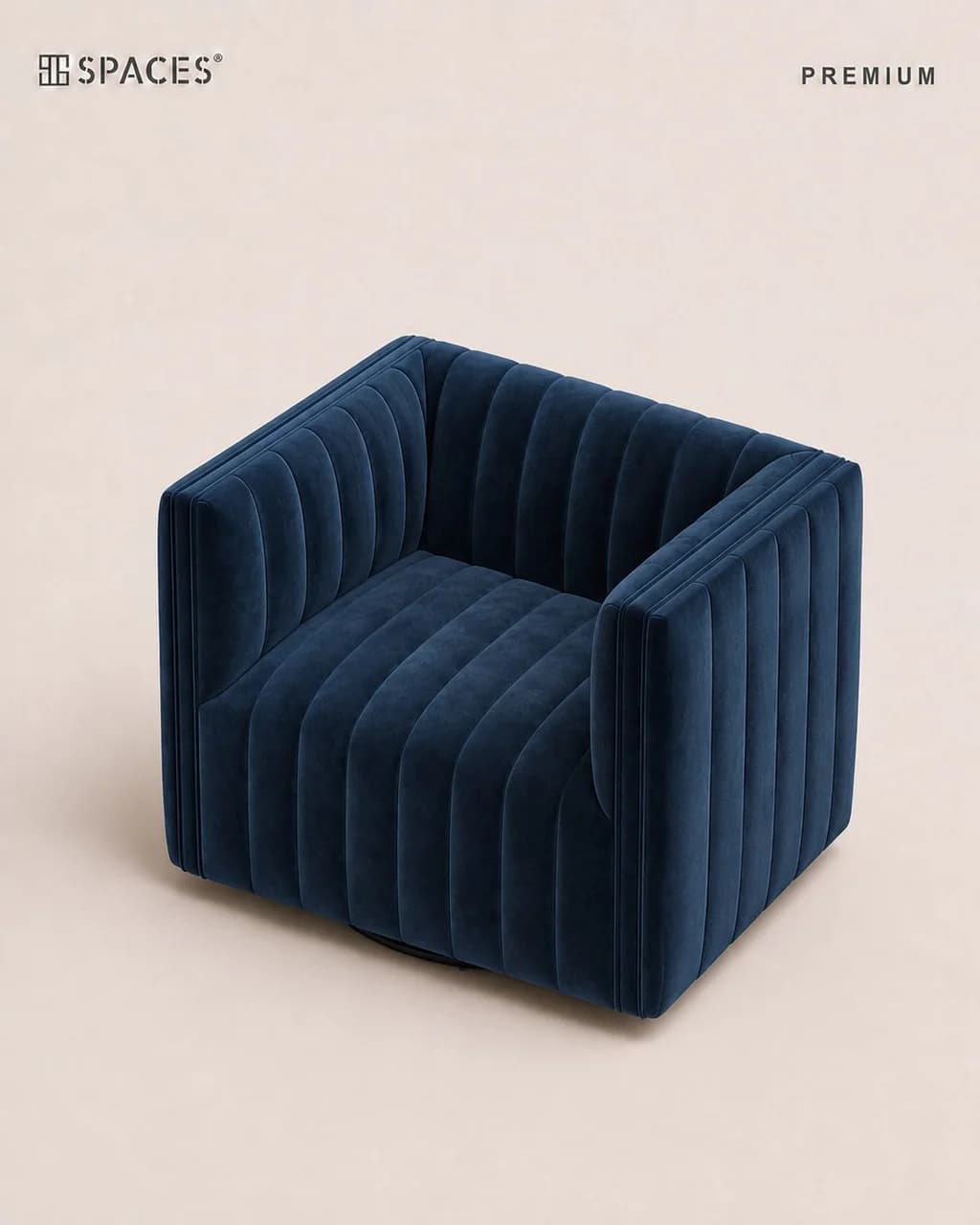 Navy Single-Seater Premium Sofa