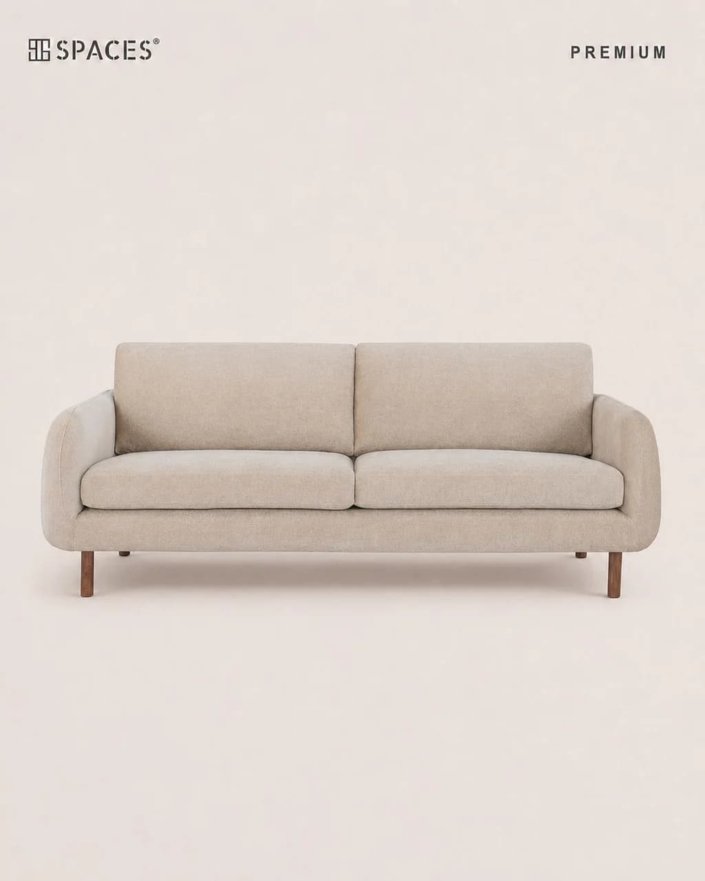 Beige Two-Seater Premium Sofa