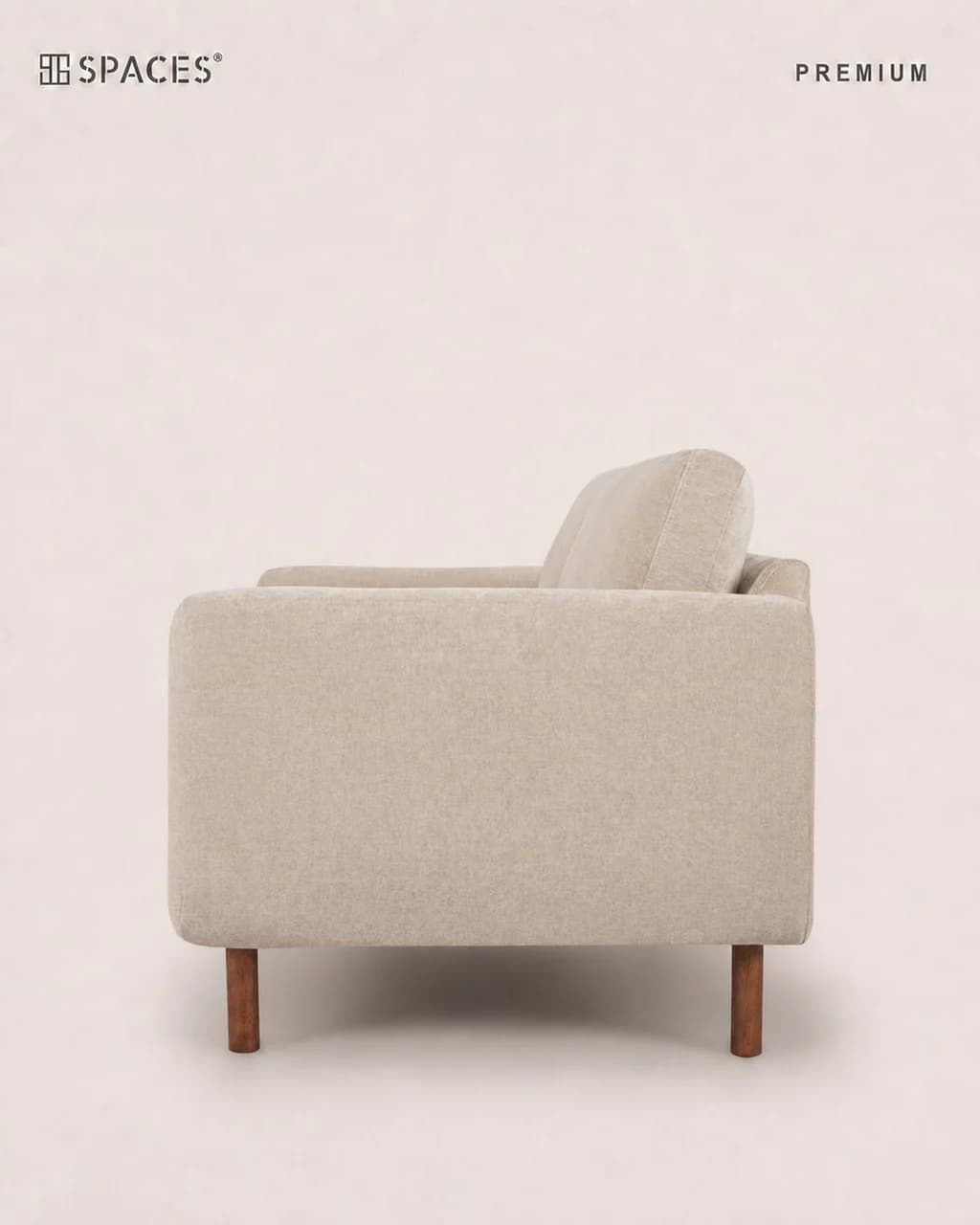 Beige Two-Seater Premium Sofa
