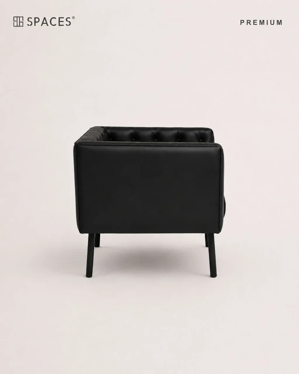 Black Leather Premium Sofa (Single)