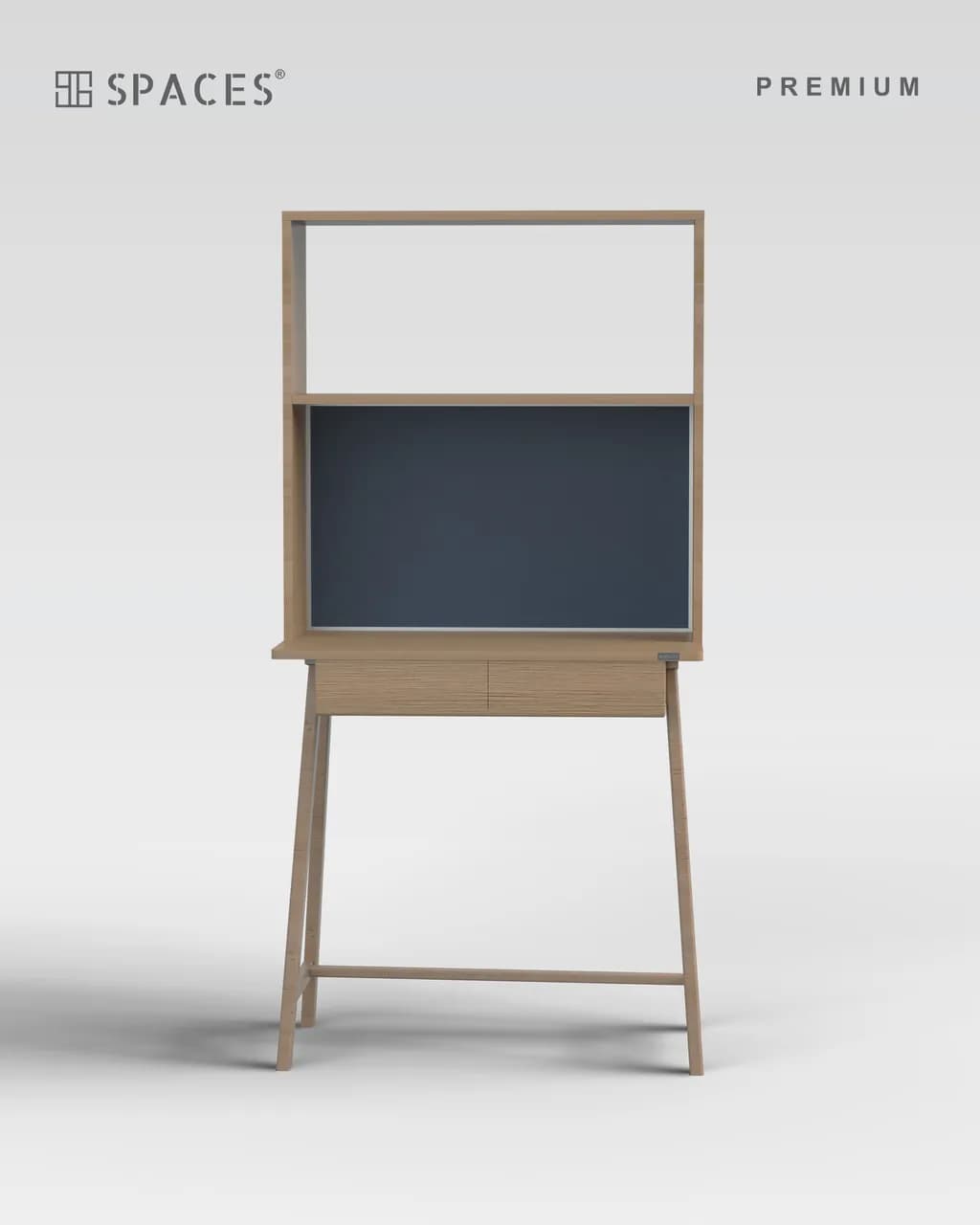 Light Oak Premium Reading Table with Pinboard