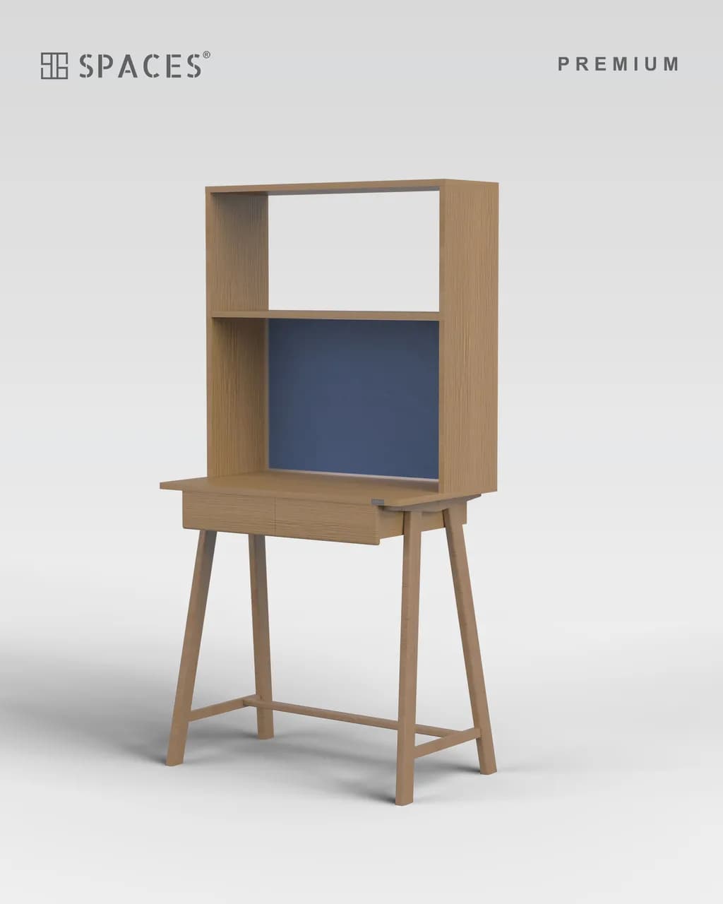 Light Oak Premium Reading Table with Pinboard
