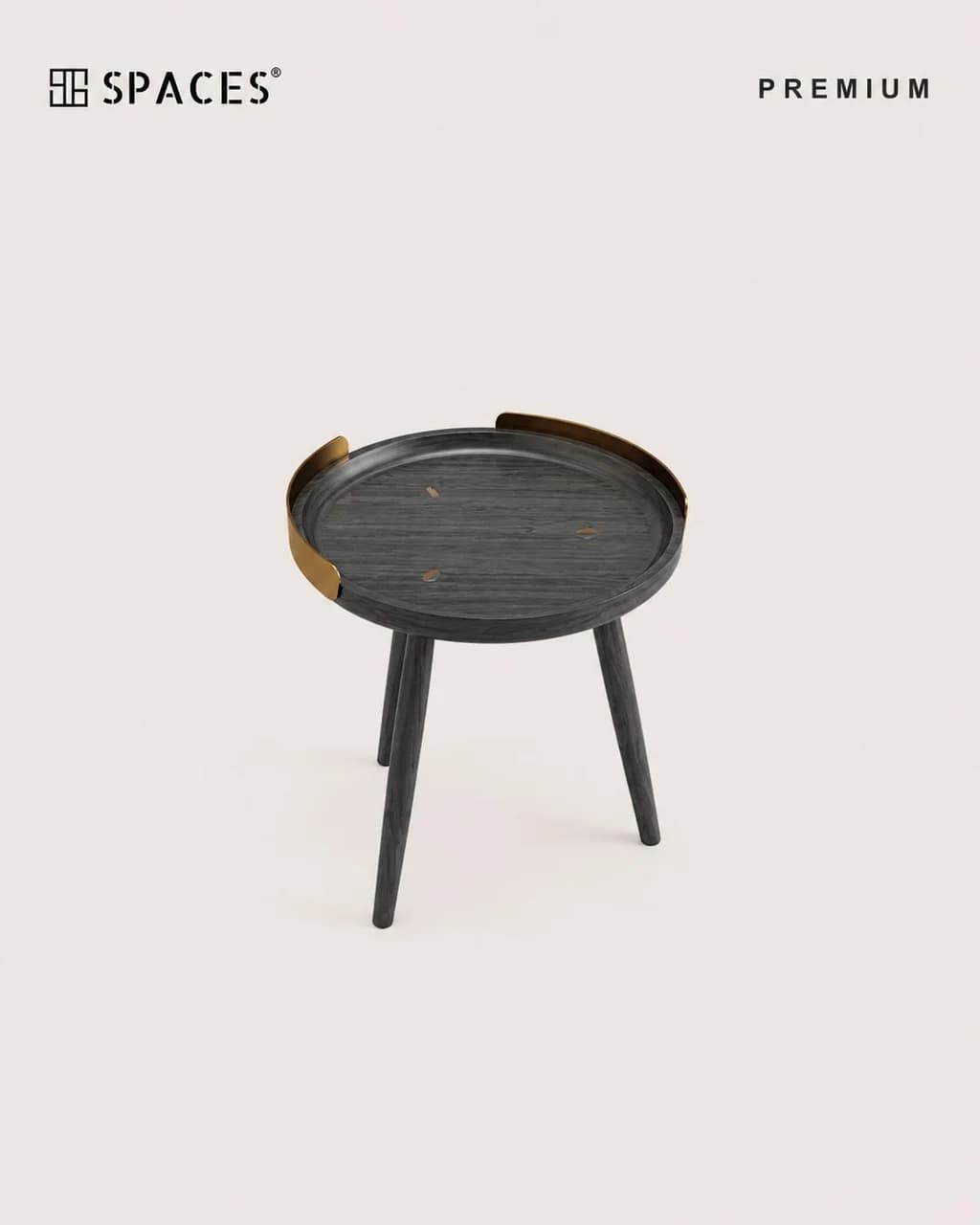 Charcoal Black Premium Side Table