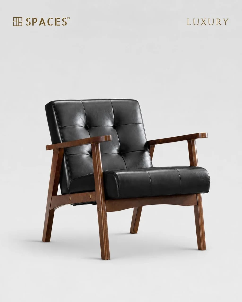 Obsidian Leather Luxury Armchair