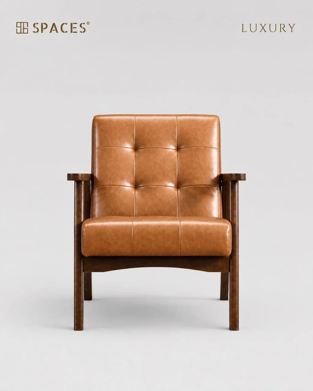 Caramel Leather Luxury Armchair