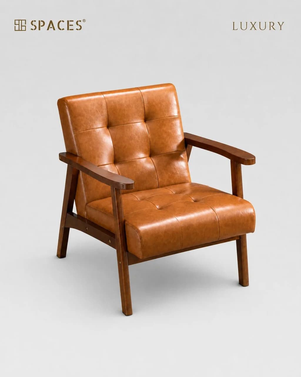 Caramel Leather Luxury Armchair