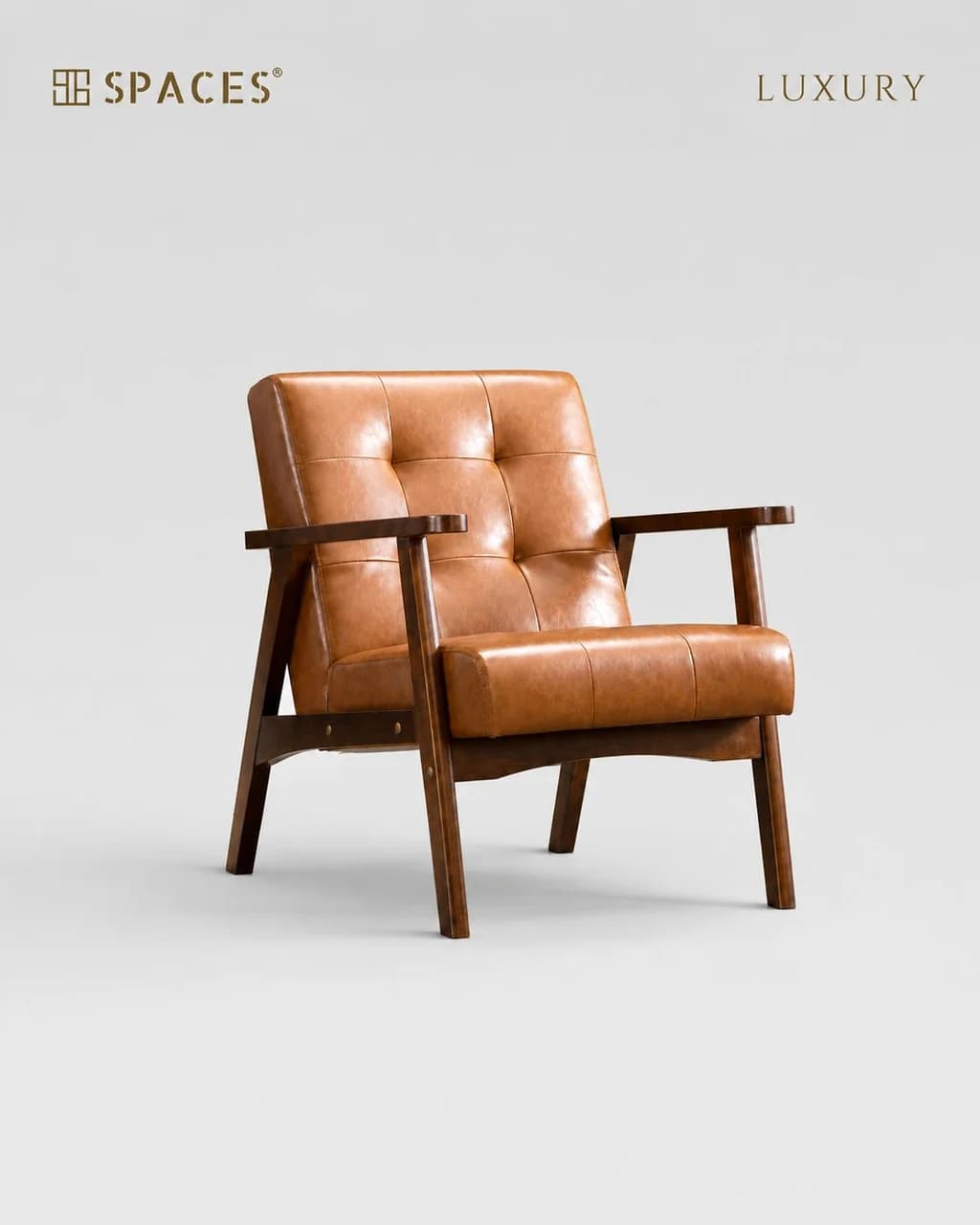 Caramel Leather Luxury Armchair