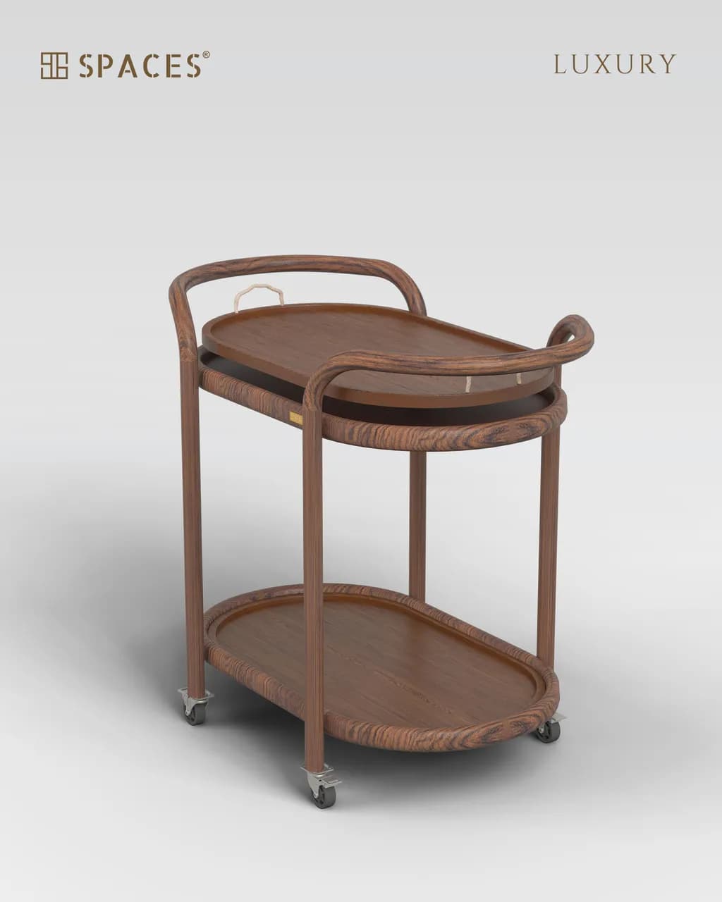 Solid Wood Luxury Tea Trolley