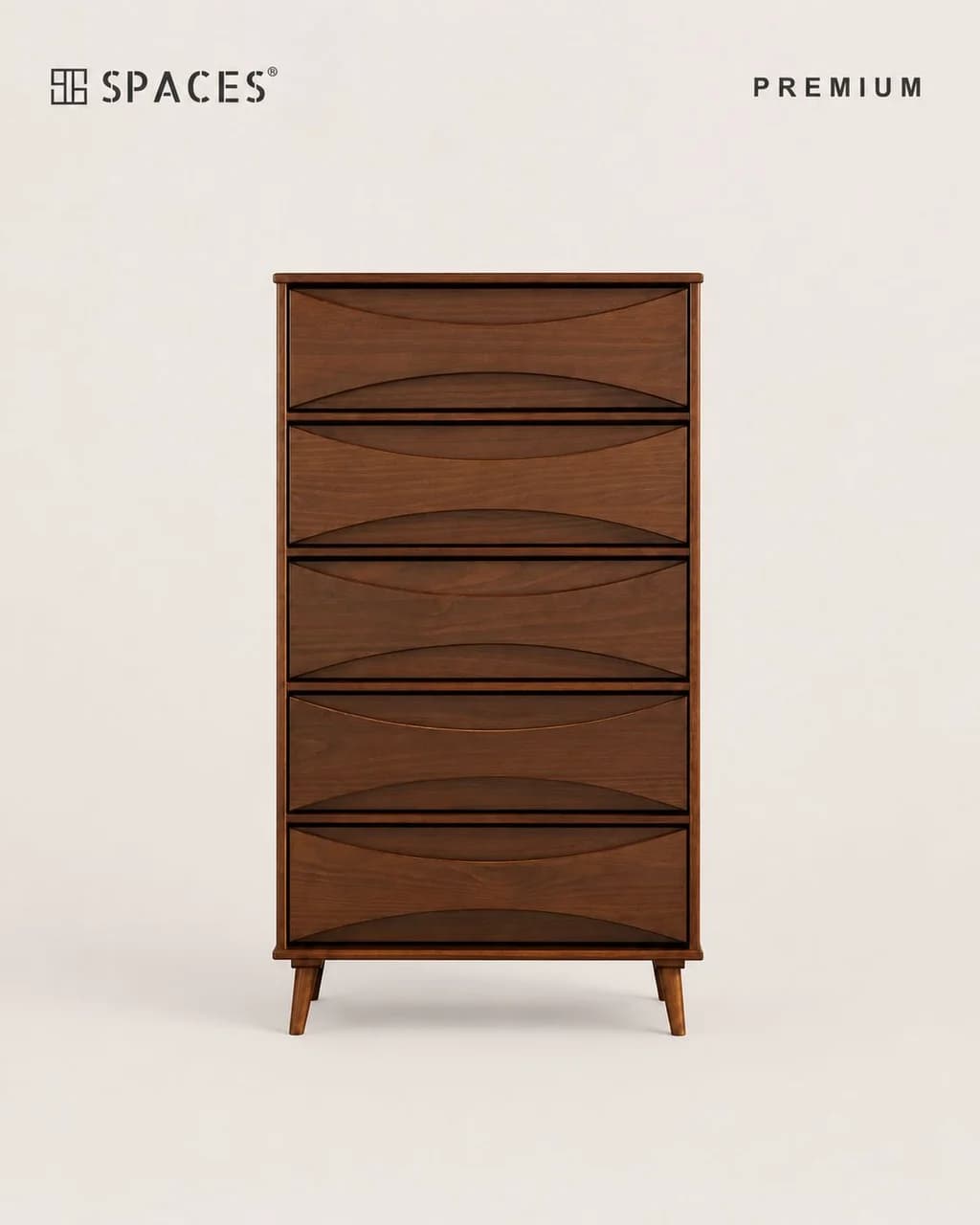Crescent-Front Premium Chest of Drawers