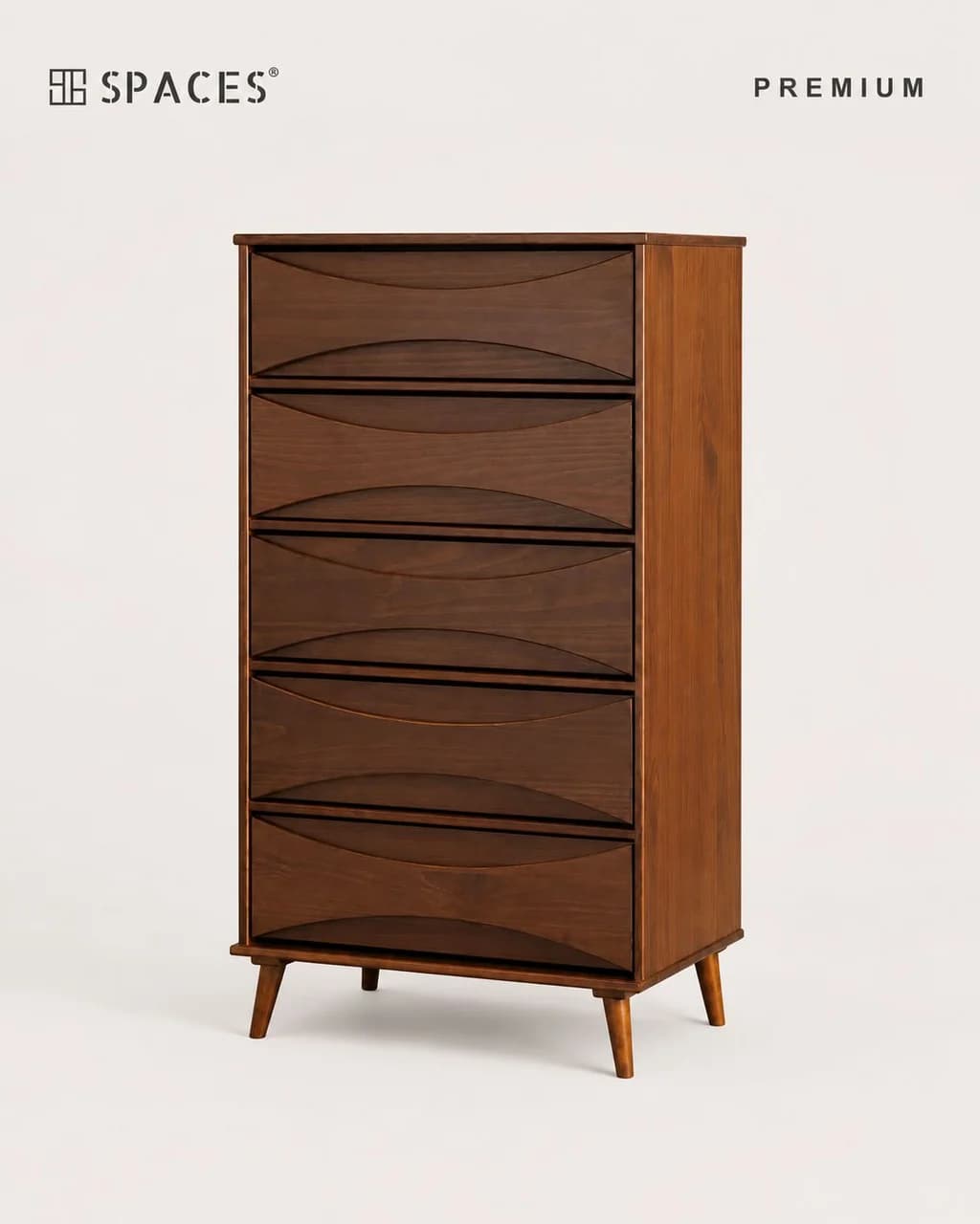 Crescent-Front Premium Chest of Drawers